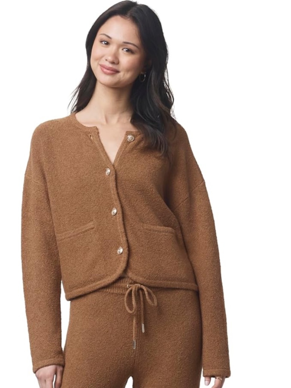 Splendid Women's Button Up Cardigan - Caramel